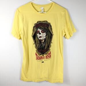 Thunder Rosa AEW Tijuana Mexico Graphic T-Shirt Medium Yellow Tee Wrestling